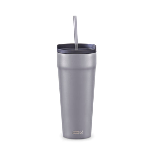 2-in-1 Spill-Proof Insulated Tumbler - Cool Grey
