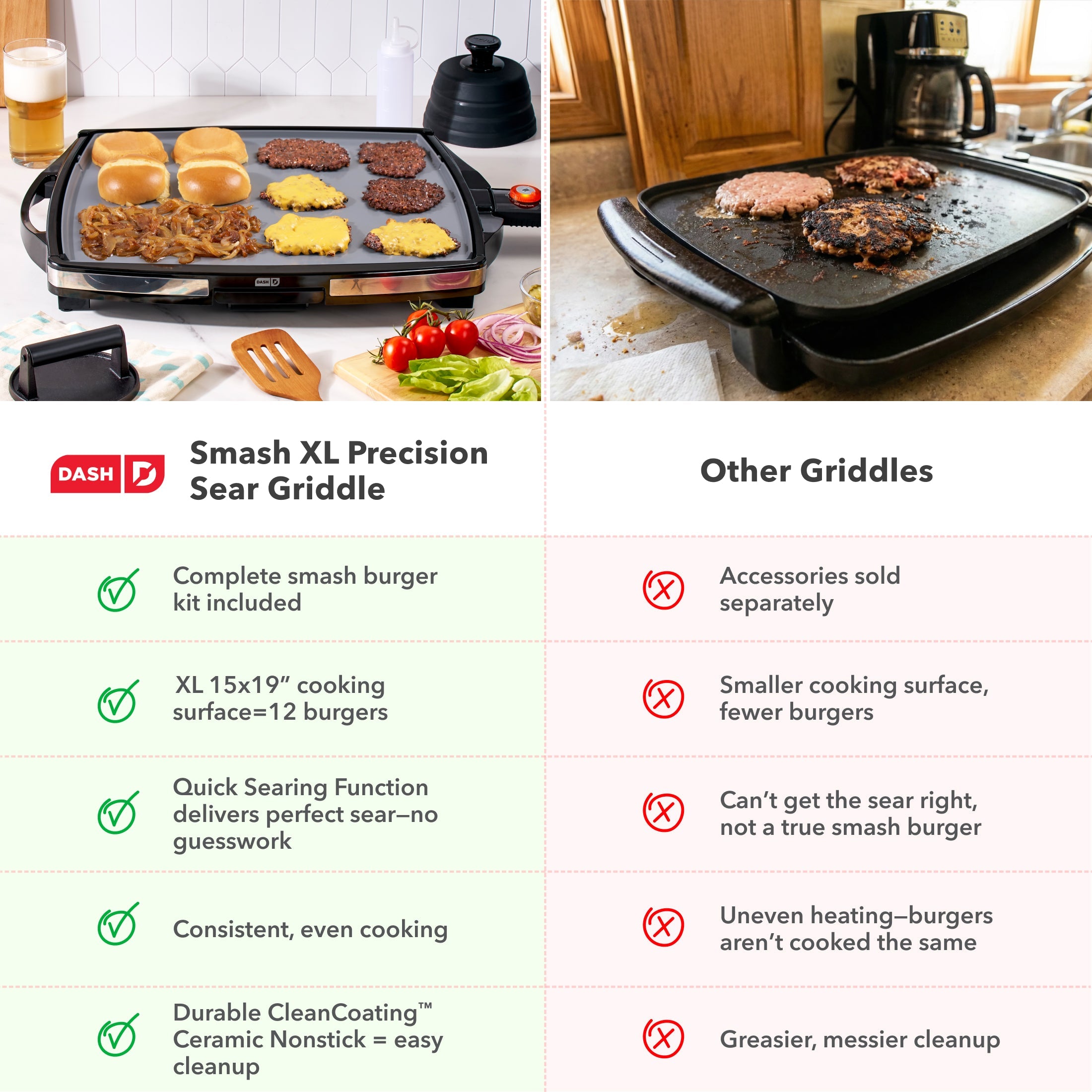 Smash XL Precision Sear Griddle