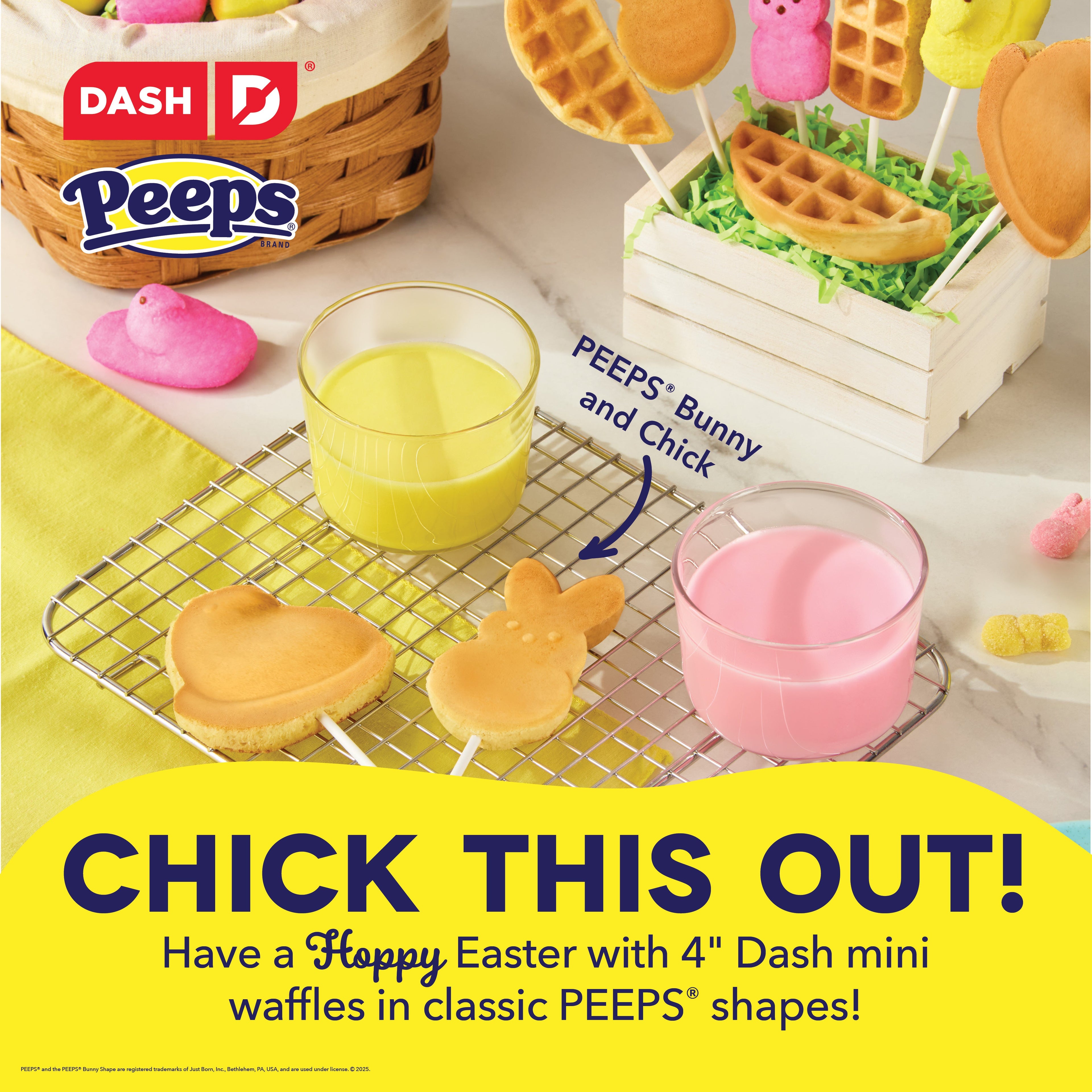 PEEPS® x Dash Chick Mini Waffle Maker