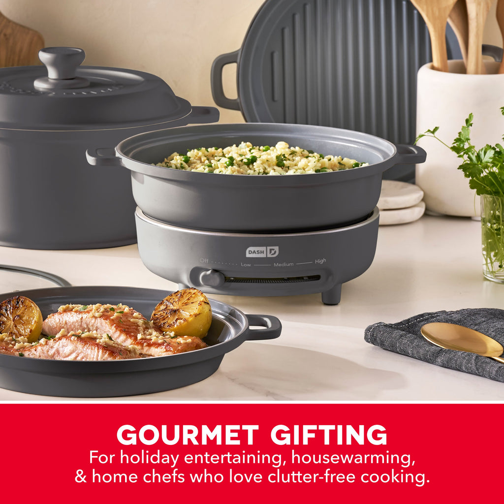 Stacks Ceramic Cookware Set with Electric Burner