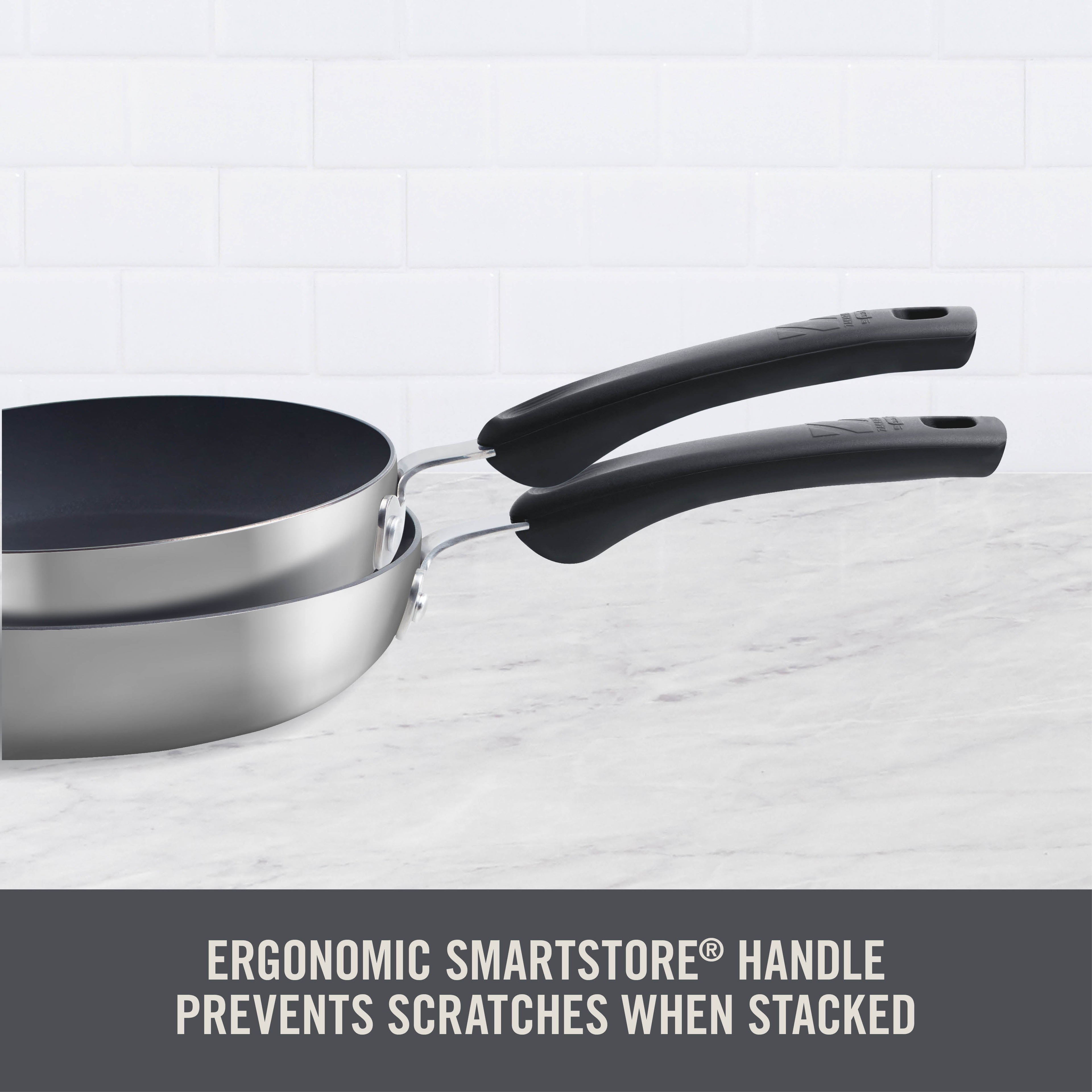 TruPro Stainless Steel Fry Pan Set - 8" 10"