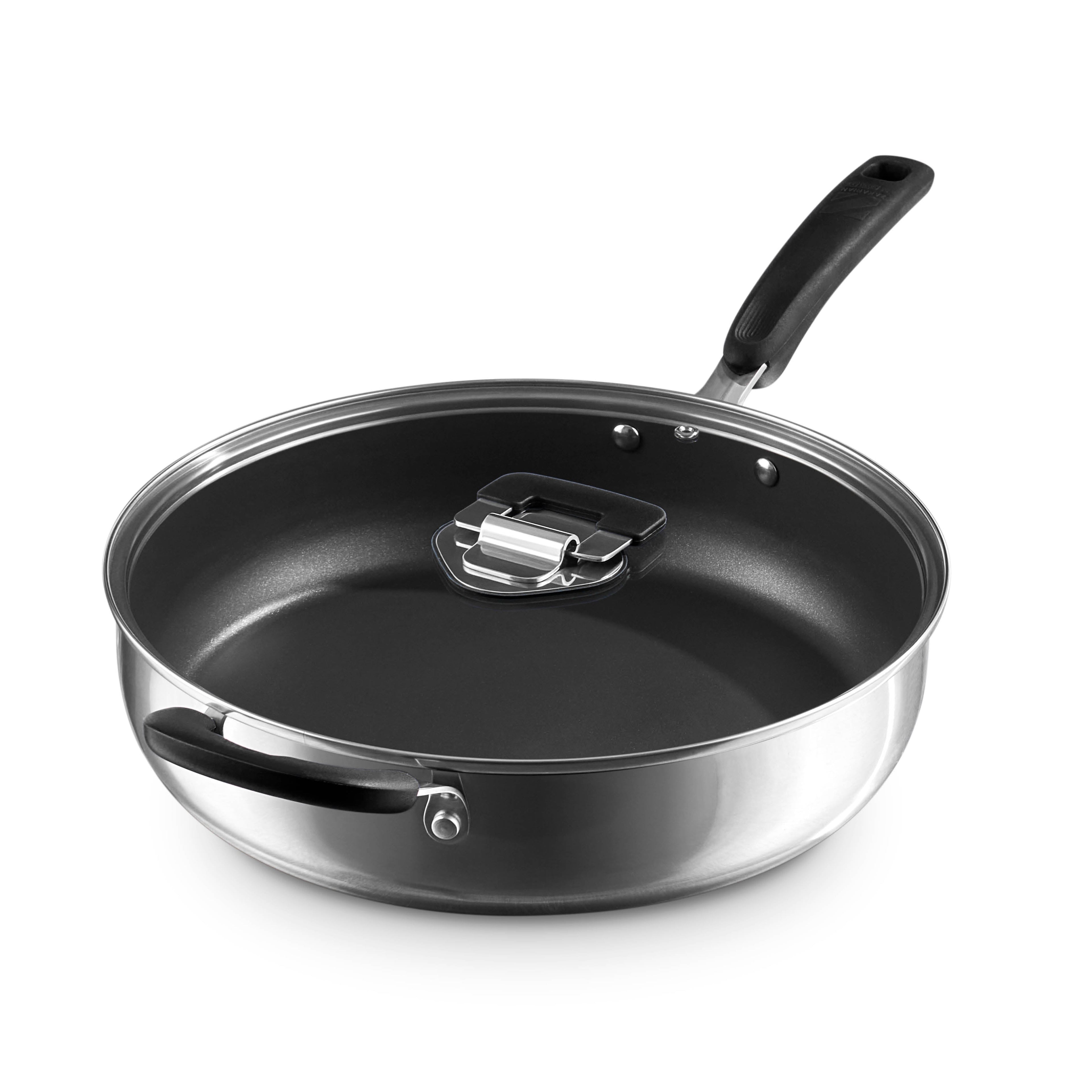 Zakarian by Dash 5qt TruPro Stainless Steel Saute Pan with Lid - Black